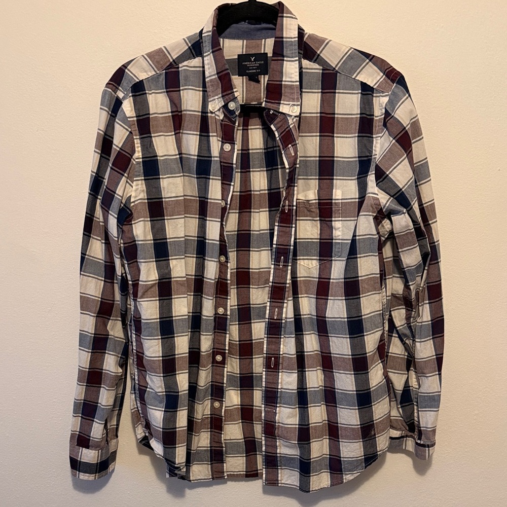 American Eagle Outfitters Multicolor Plaid Shirt